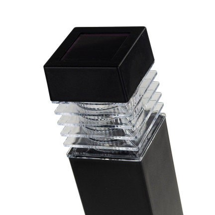 TG64670 - Set of 4 Solar LED Garden Stake Lights, Black, 39 cm