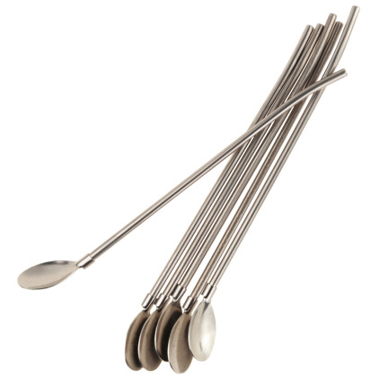 TG56226 METALLLÖFFEL LANGE SCHLUCKER FÜR KAFFEE UND GETRÄNKE LATTE VERDIENT