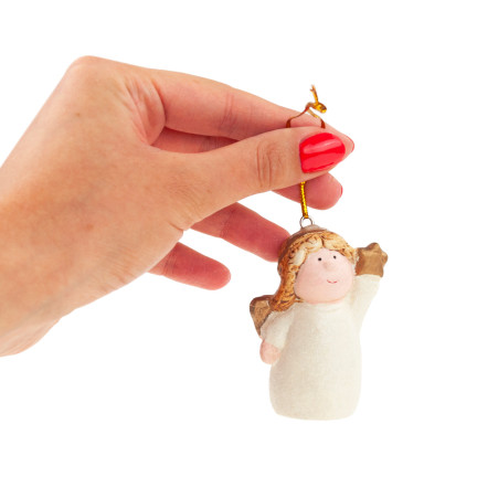 TG65964 CETKA VÁNOČNÍ CETKA PŘÍVĚSEK SANTA CLAUS, SNĚHULÁK, ANDĚL, SOB