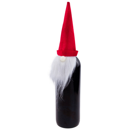 TG66017 Weihnachten Besteckhalter Mini Weihnachtsmütze Besteckbeutel Flasche Deko