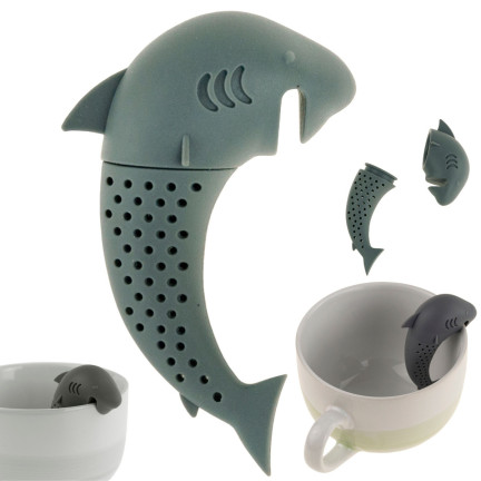 TG66026 HAIFISCH-KRÄUTERTEE-BRÜHER SILIKON-SIEB