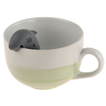 TG66026 HAIFISCH-KRÄUTERTEE-BRÜHER SILIKON-SIEB