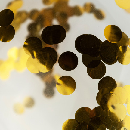 TG66226-1 GOLD KONFETTI LUFTBALLONS 100PCS TRANSPARENT GEBURTSTAG HOCHZEIT EMPFANG