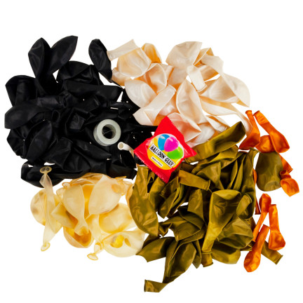 TG66228 BALLON GIRLANDA 120SZT GOLDEN CONFETTI SCHWARZ 5m BIRTHDAY BRIDAL MARRIAGE