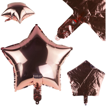 TG66234-3 FÓLIOVÝ BALÓNEK HVĚZDA RŮŽOVÁ NAROZENINOVÁ HVĚZDA PRO HELIUM