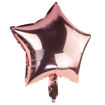 TG66234-3 FÓLIOVÝ BALÓNEK HVĚZDA RŮŽOVÁ NAROZENINOVÁ HVĚZDA PRO HELIUM