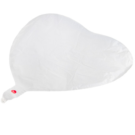 TG66235-1 FOLIENBALLON HERZ WEISS FÜR HELIUM VALENTINSTAG