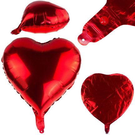 TG66235-2 FOLIE HERZ ROT HELIUMBALLON