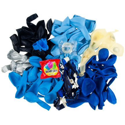 TG66237 BALLONGIRLANDE GROSSER BALLON SET BLAU GEBURTSTAG BABY DUSCHE JUNGE