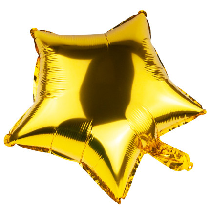 TG66234-2 FÓLIOVÝ BALÓNEK HVĚZDA ZLATÁ NAROZENINOVÁ HVĚZDA PRO HELIUM