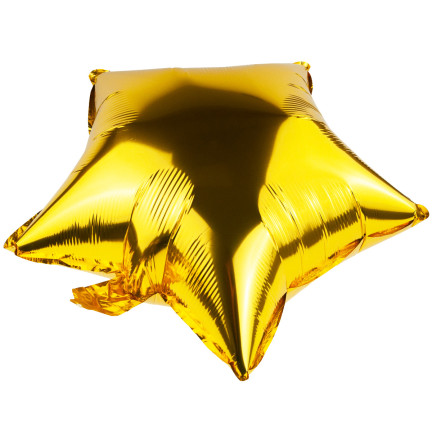 TG66234-2 FÓLIOVÝ BALÓNEK HVĚZDA ZLATÁ NAROZENINOVÁ HVĚZDA PRO HELIUM