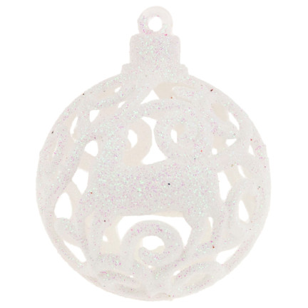 TG66272-1 Christbaumkugeln weiß KIT XXL 100pcs DECORATIONS Kugeln 6/4/3cm