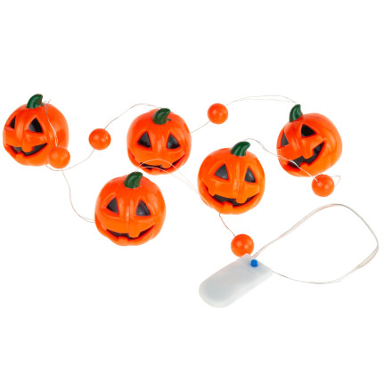 TG66285 HALLOWEEN GIRLANDE LED KETTE KÜRBIS LEUCHTET 5PCS