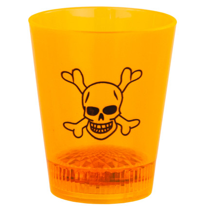 TG66287 HALLOWEEN GLAS LEUCHTENDE LED SCHÄDEL KÜRBIS