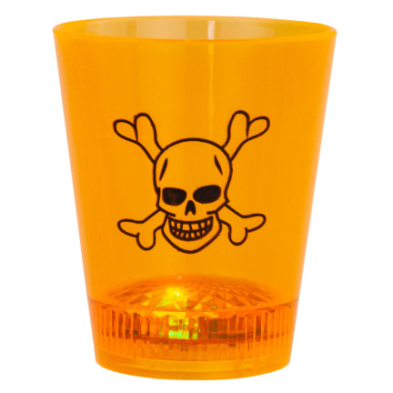 TG66287 HALLOWEEN GLAS LEUCHTENDE LED SCHÄDEL KÜRBIS