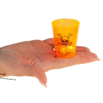 TG66287 HALLOWEEN GLAS LEUCHTENDE LED SCHÄDEL KÜRBIS