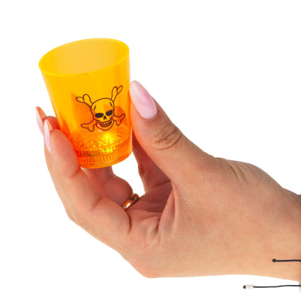 TG66287 HALLOWEEN GLAS LEUCHTENDE LED SCHÄDEL KÜRBIS