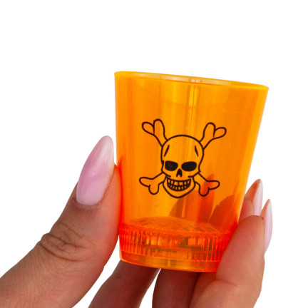 TG66287 HALLOWEEN GLAS LEUCHTENDE LED SCHÄDEL KÜRBIS