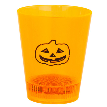 TG66287 HALLOWEEN GLAS LEUCHTENDE LED SCHÄDEL KÜRBIS