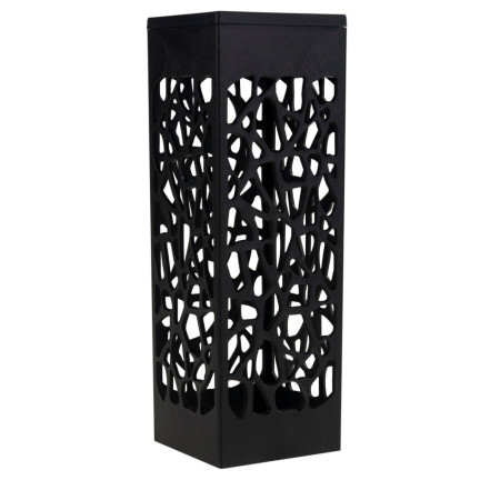 TG71286 SOLÁRNÍ ZAHRADNÍ LAMPA 6PCS OPENWORK LED LUCERNA POHÁNĚNÁ POST ČERNÁ