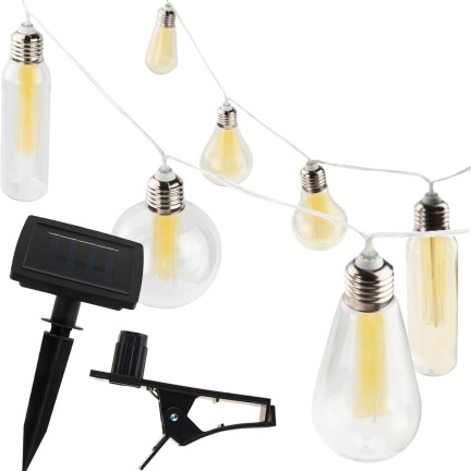 TG66778 SOLAR GIRLANDE LAMPE LED LICHTERKETTE LOFT GLÜHBIRNE SOLAR