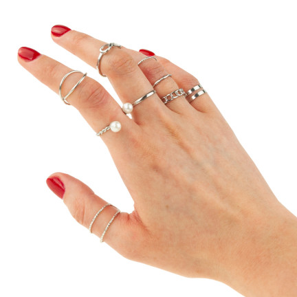 TG66797 RINGE SILBER RINGE SET