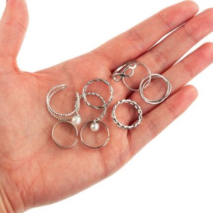 TG66797 RINGE SILBER RINGE SET