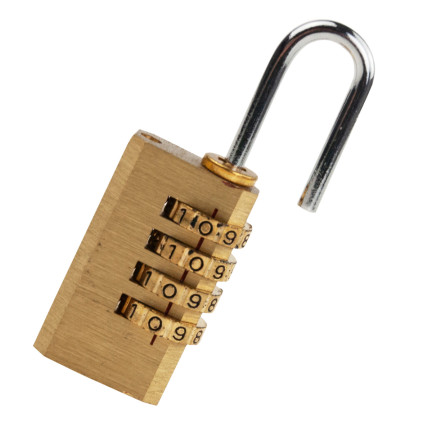 TG66802 FALL RIEGEL CODE 4-STELLIGE MESSING VORHÄNGESCHLOSS FÜR RUCKSACK GEPÄCK