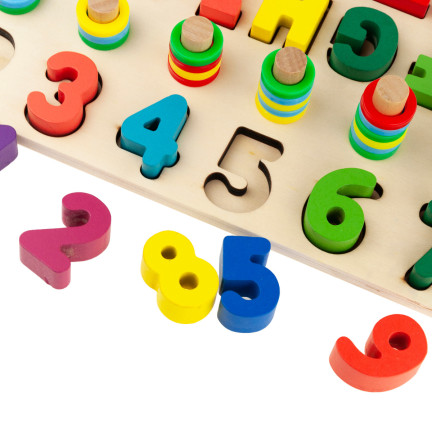 TG67011 montessori dřevěné skládačky abeceda číslice věda