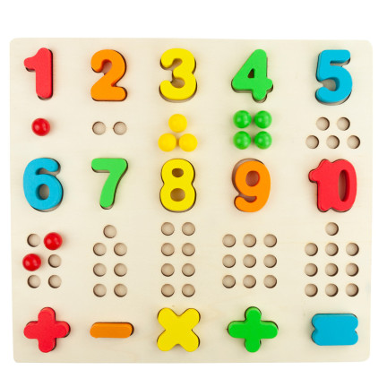 TG67012 MONTESSORI DŘEVĚNÉ PUZZLE MATEMATICKÉ UČENÍ
