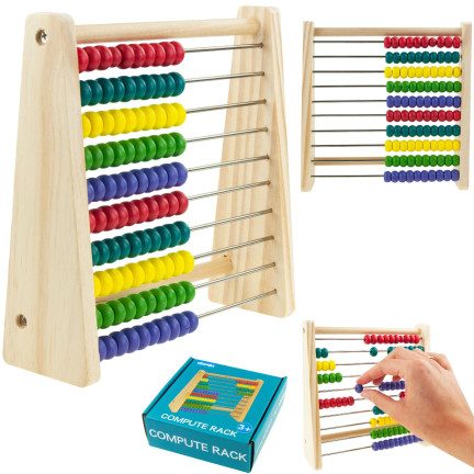 TG67013 HOLZABAKUS ZUM ZÄHLEN LERNEN SCHULE FÜR KINDER