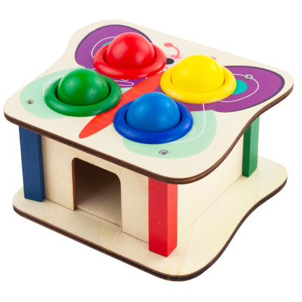 TG67016 MONTESSORI HRA S KLADÍVKEM DŘEVĚNÉ KLADÍVKO + KLADÍVKO BAREVNÉ