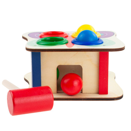 TG67016 MONTESSORI HRA S KLADÍVKEM DŘEVĚNÉ KLADÍVKO + KLADÍVKO BAREVNÉ