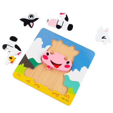 TG67017 DŘEVĚNÉ PUZZLE VZDĚLÁVACÍ BLOKY FUDGE