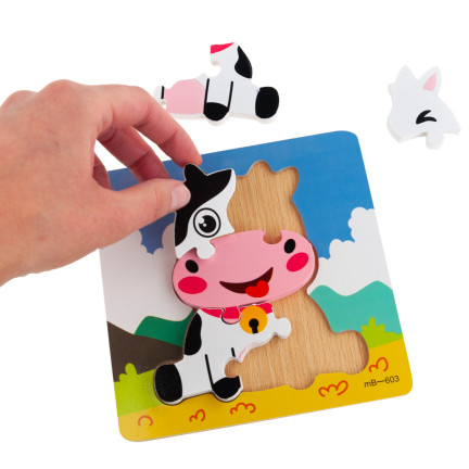 TG67017 DŘEVĚNÉ PUZZLE VZDĚLÁVACÍ BLOKY FUDGE
