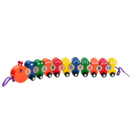 TG67019 DŘEVĚNÝ VLAK HOUSENKA VZDĚLÁVACÍ PUZZLE UČENÍ ČÍSEL