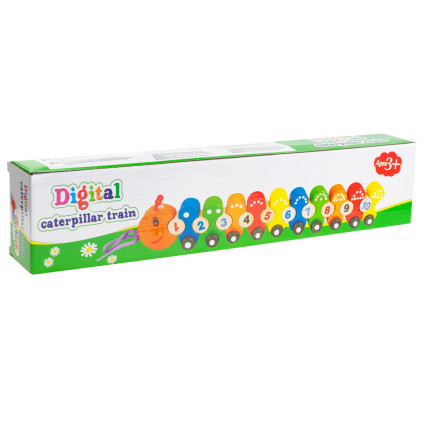 TG67019 DŘEVĚNÝ VLAK HOUSENKA VZDĚLÁVACÍ PUZZLE UČENÍ ČÍSEL