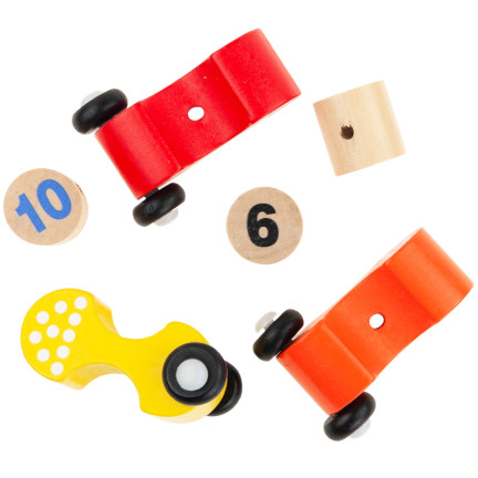 TG67019 DŘEVĚNÝ VLAK HOUSENKA VZDĚLÁVACÍ PUZZLE UČENÍ ČÍSEL