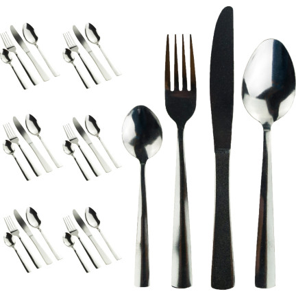 TG67251 BESTECK SET 6 PERSONEN DINNER SET 24 TEILE BESTECK IN STAHL