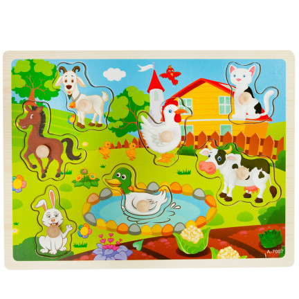 TG67287 PÄDAGOGISCHE BAUERNHOF PUZZLE-BLÖCKE FÜR KLEINKINDER