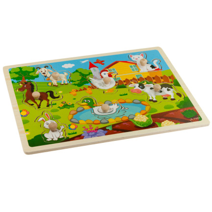 TG67287 PÄDAGOGISCHE BAUERNHOF PUZZLE-BLÖCKE FÜR KLEINKINDER