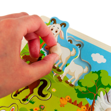 TG67287 PÄDAGOGISCHE BAUERNHOF PUZZLE-BLÖCKE FÜR KLEINKINDER