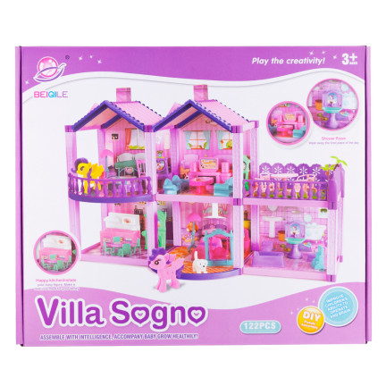 TG67311 DOMEČEK PRO PANENKY S PŘÍSLUŠENSTVÍM TERASA PONÍK VILA VILA NÁBYTEK