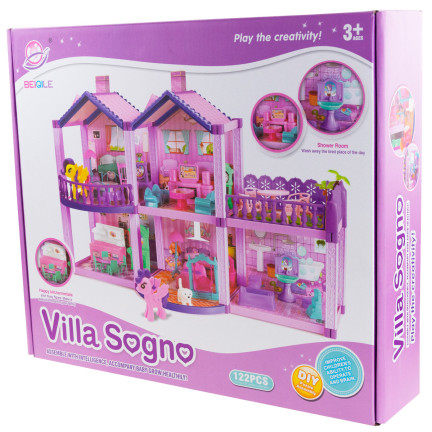 TG67311 DOMEČEK PRO PANENKY S PŘÍSLUŠENSTVÍM TERASA PONÍK VILA VILA NÁBYTEK