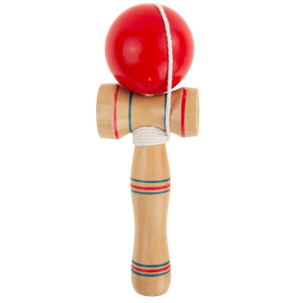 TG67313 KENDAMA DŘEVĚNÁ KLASICKÁ JAPONSKÁ ARKÁDOVÁ HRA NA CHYTÁNÍ MÍČKŮ
