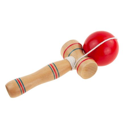 TG67313 KENDAMA DŘEVĚNÁ KLASICKÁ JAPONSKÁ ARKÁDOVÁ HRA NA CHYTÁNÍ MÍČKŮ
