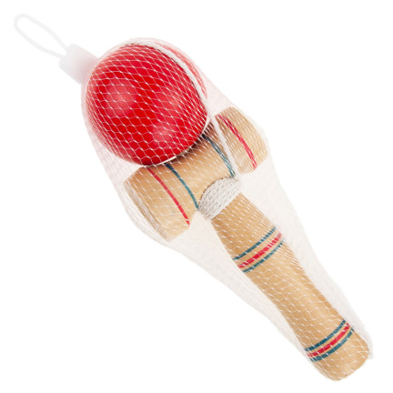 TG67313 KENDAMA DŘEVĚNÁ KLASICKÁ JAPONSKÁ ARKÁDOVÁ HRA NA CHYTÁNÍ MÍČKŮ