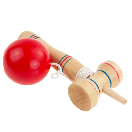 TG67313 KENDAMA DŘEVĚNÁ KLASICKÁ JAPONSKÁ ARKÁDOVÁ HRA NA CHYTÁNÍ MÍČKŮ