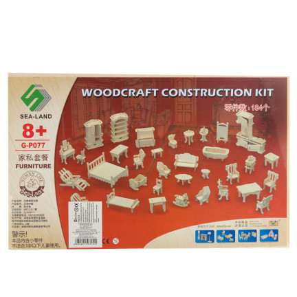 TG67315 Puppenhausmöbel aus Holz 34 Stück