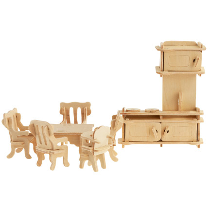 TG67315 Puppenhausmöbel aus Holz 34 Stück